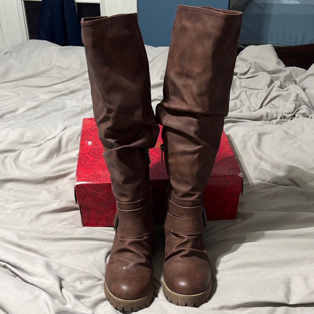 Carlos by Carlos Santana Brown Heeled Boots
